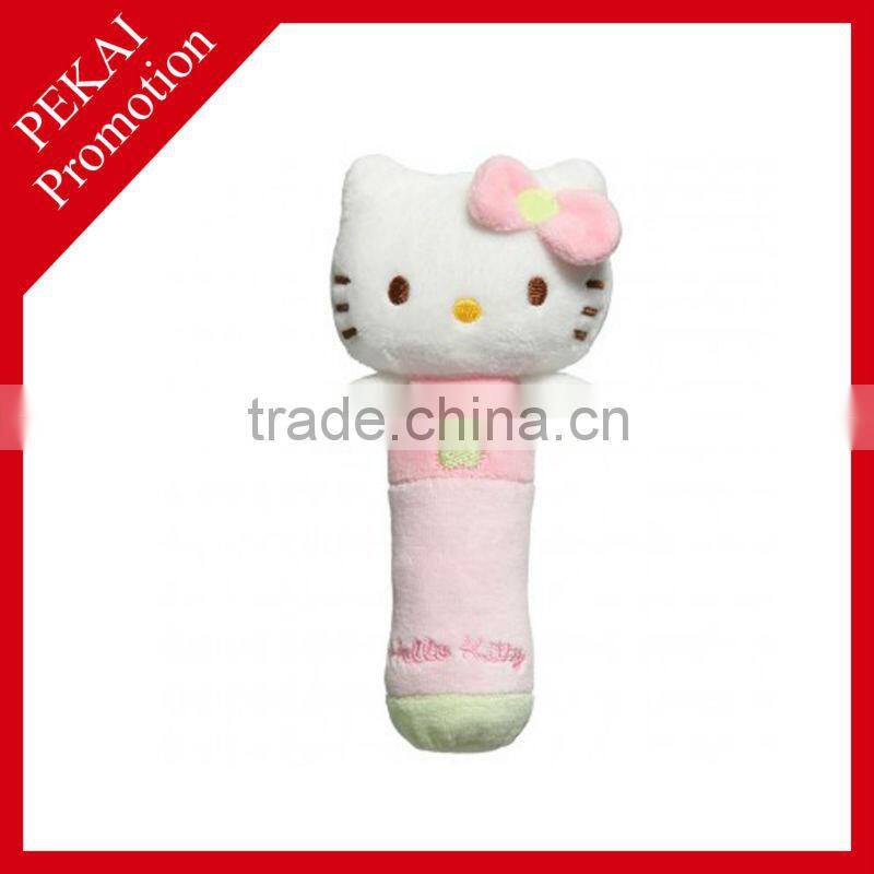 Baby plush bear hand rattle toy, baby rattle baby toys