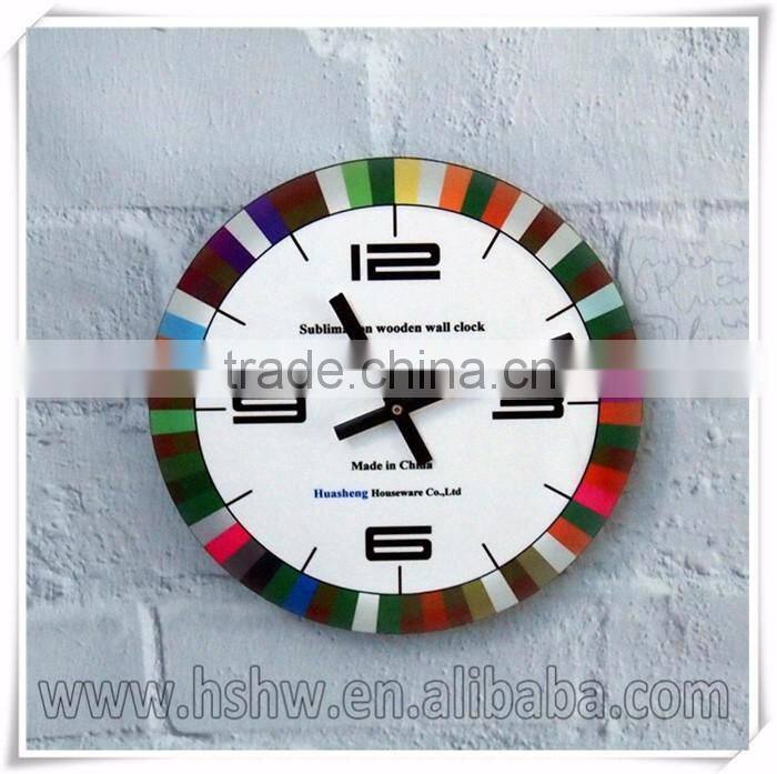 home goods dye sublimation hardboard wall clock wholesales
