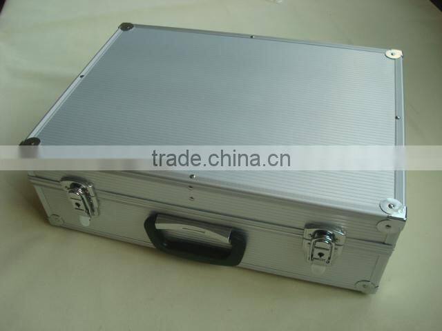 Aluminum large tool case with compartments,black aluminum barber tool case with inner tray,hard plastic tool case
