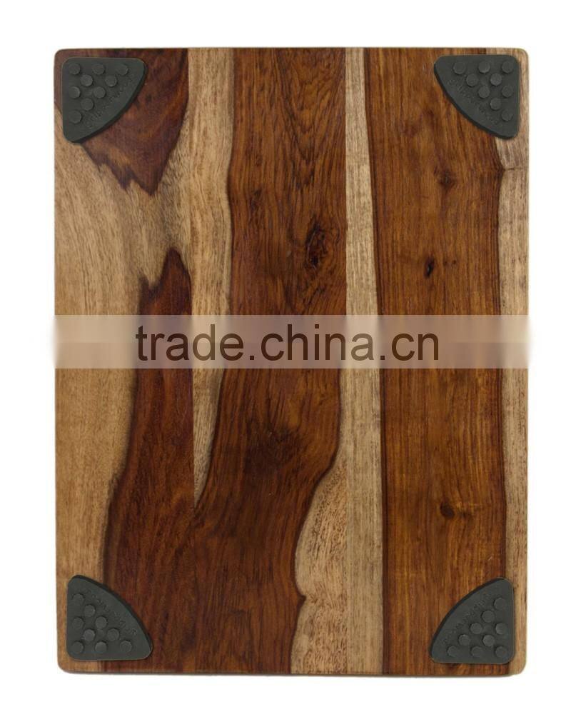 Acacia Gripperwood Gourmet Sheesham Cutting Board, 10 by 15-Inch
