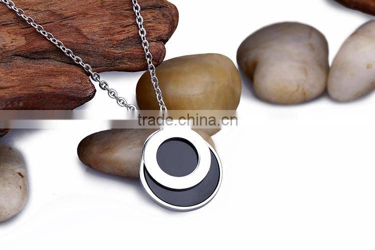 stainless steel enamel semi pendant jewelry