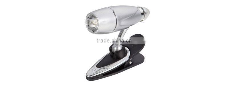 0.5W bullet shape table light, target adjustable led mini clip book reading light
