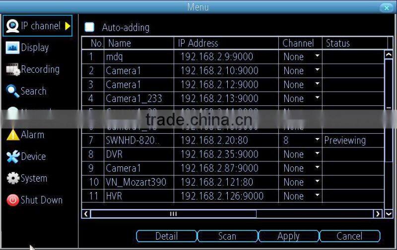 4MP 4CH.P2P Built-in onvif POE cctv nvr