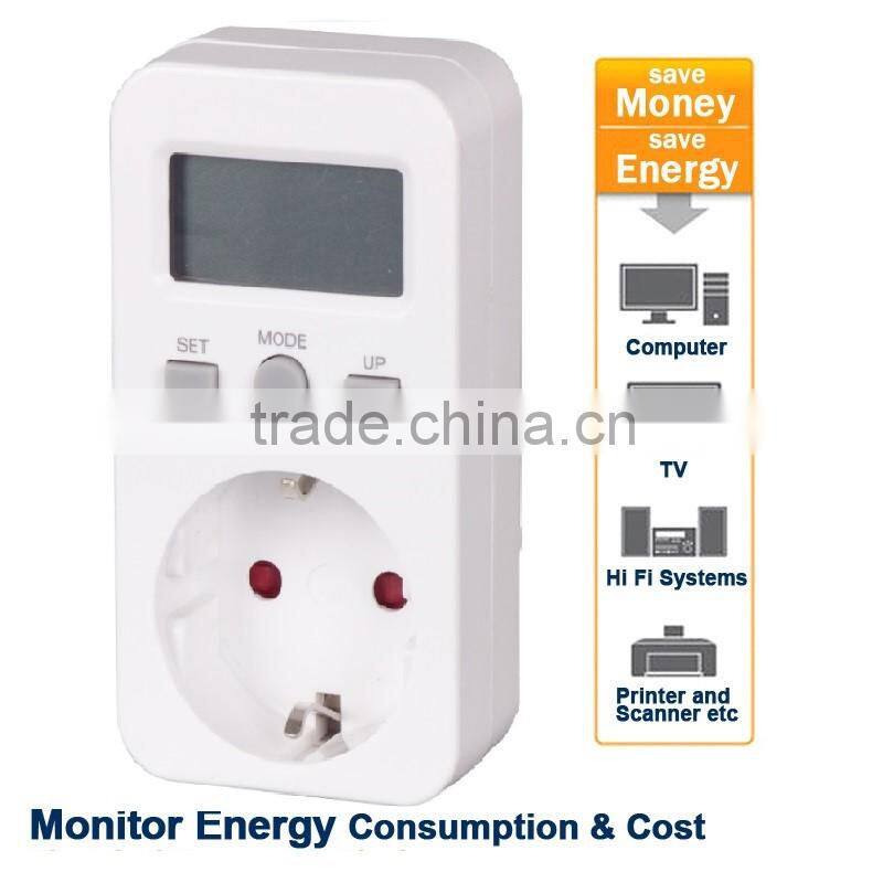 france Energy Electricity Usage Watt Calculator Monitor Plug-in Power Consumption LED digital power Electrical Power Meter
