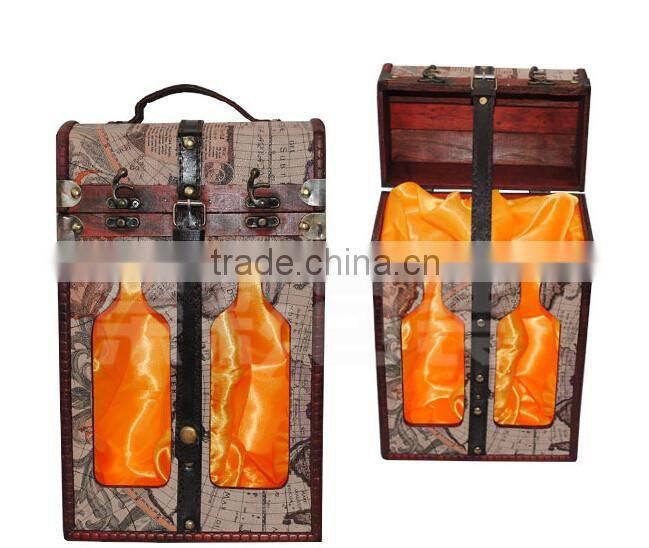 High-end vintage style leather material wine bottle holder