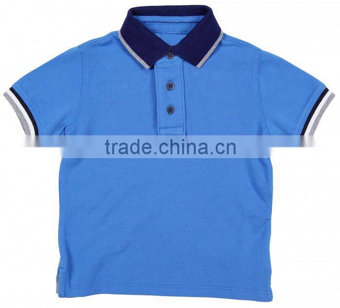 fashion design china wholesale short sleeves cotton polyester polo shirt for kids boys