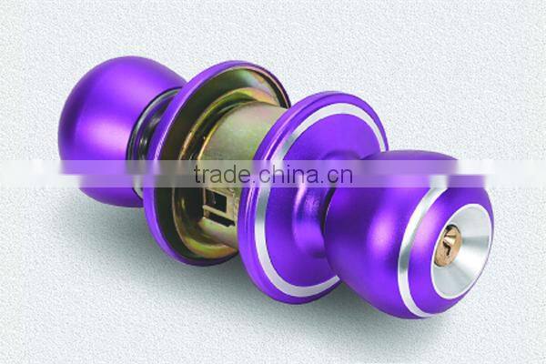 High Quality Tri-Circle Cylindrical Round Knob Door Lock 2288-BU
