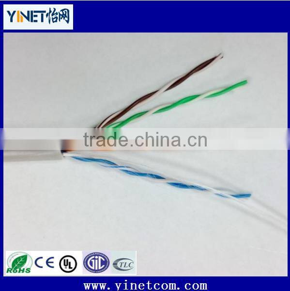 Premium low price CAT5e Lan Network cable UTP Solid bare copper 24 awg 305m- Grey