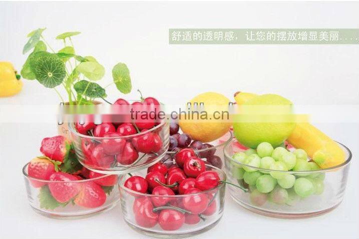 5pcs Good quality round borosilicate glass food container with color box