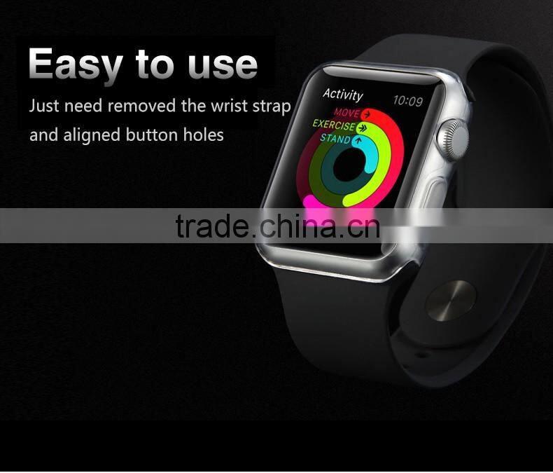 New product!!! Wholesale price Full cover Ultra Thin Clear TPU cell phone protector case for apple watch 38MM/42MM