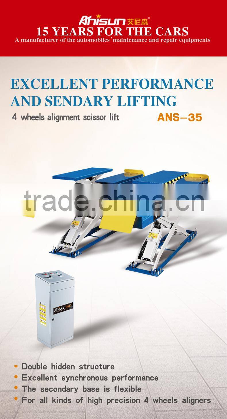 hydraulic scissor garage car elevator lift for wheel alignment
