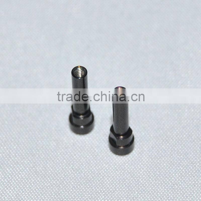 Stainless steel 316 black PVD plated long lock nut for earphone