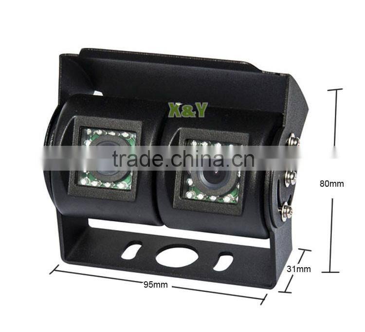 Dual Lens Bus cctv cameracctv true vision ir led reverse camera auto rear view camera XY-1203