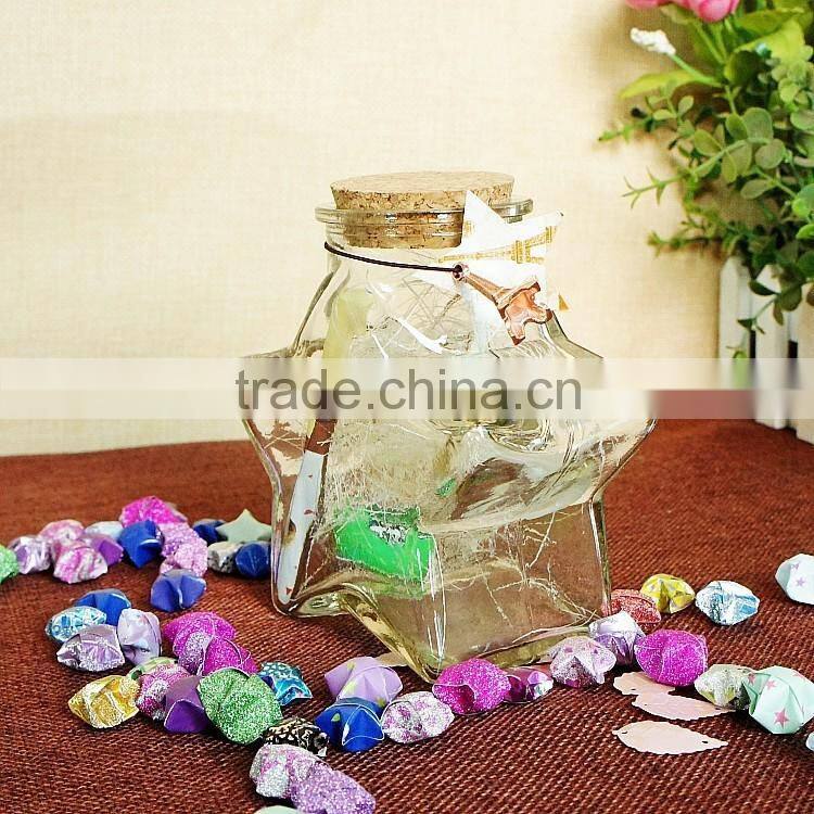 High quality Mini wishing bottle , star shape floating bottle good luck wishing mini bottle