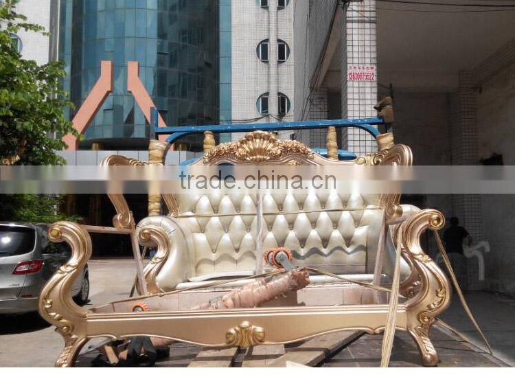foshan guangdong solid wood 2 seat sofa wedding furniture