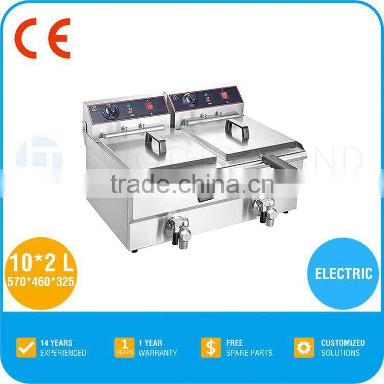 Fried Chicken Fryer Machine - CE, Electric, 10x2 Liters, 4000x2 Watt, TT-WE1260