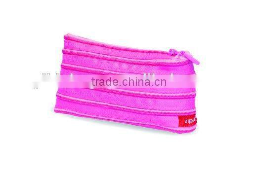 Rainbow Pencil Case, Bubble Gum & Blush Pink, 7.87"x1.2"x4.72" / 20x3x12cm