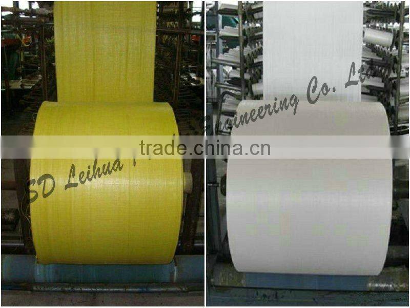 High quality tubular yellow pp woven fabric