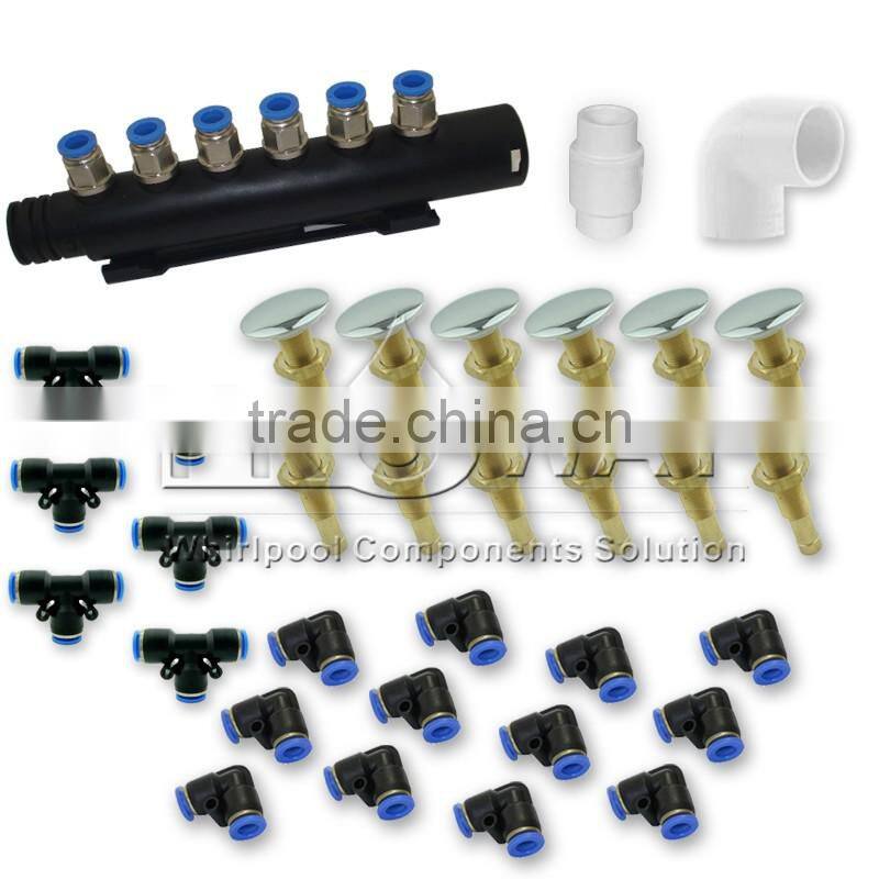 Proway AJ-008 Whirlpool Fitting Jet 8mm Quick Connect Bathtub Parts Bubble Jet