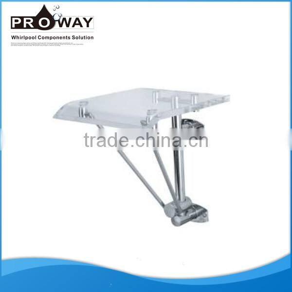 Bathroom Accessories Acrylic Seat Pad Bracket Wall Mounted Stainless Steel Bathroom Shower Chair