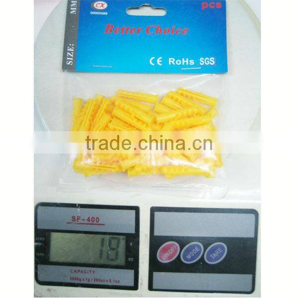 Plastic anchor Wall Plug With Red Color