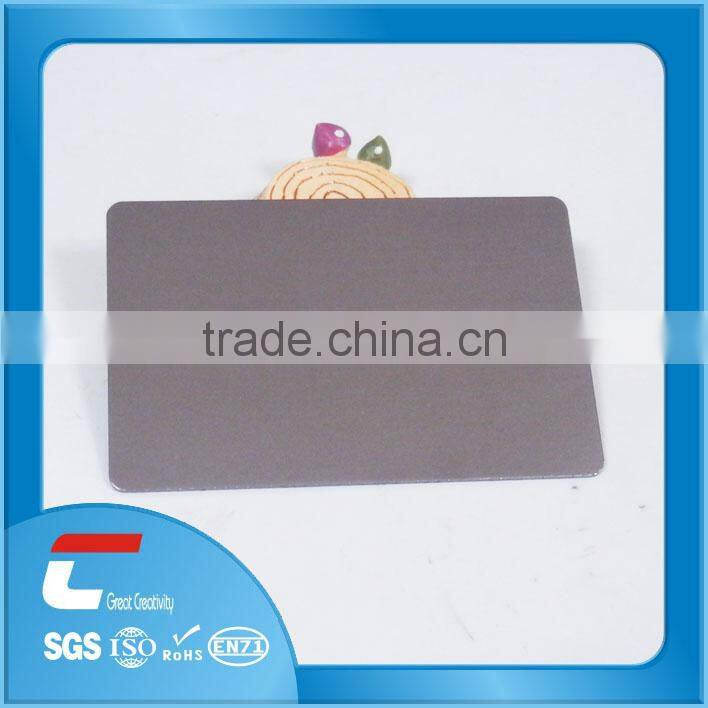 blank aluminum card with brown color glossy finish / custom blank aluminum card
