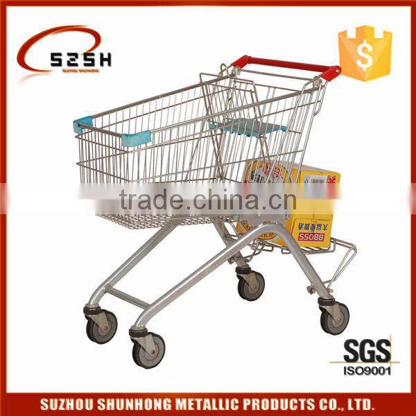 carbon steel single seat shopping cart trolley