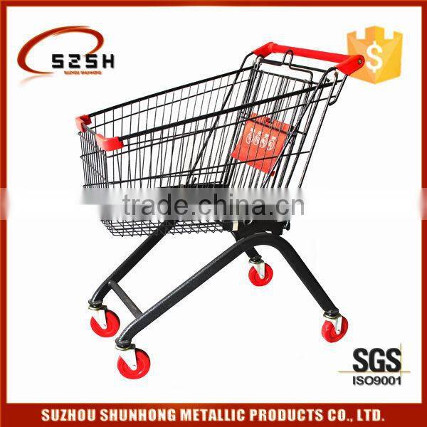 carbon steel single seat shopping cart trolley