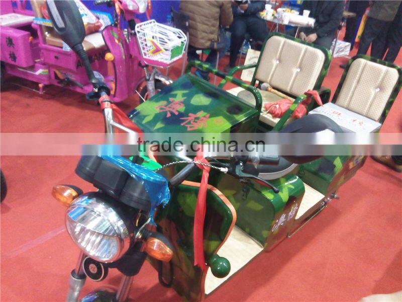 used passenger 650W electric trike rickshaw, electric bike 3 wheel bicycle in Indonesia