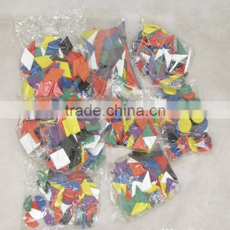 Wooden educational toy Froebel Gabe 7 Colorful Geometric Shapes Blocks combination