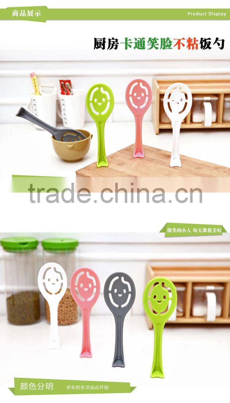 cute smily face designed non-stick standing spoon