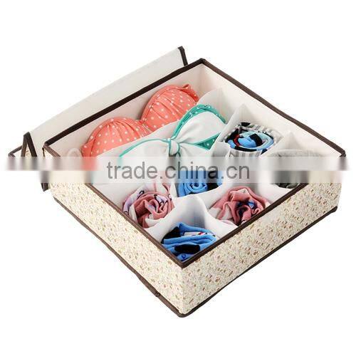 8 cells plush bra sock organizer case witg cover 32*32*11cm