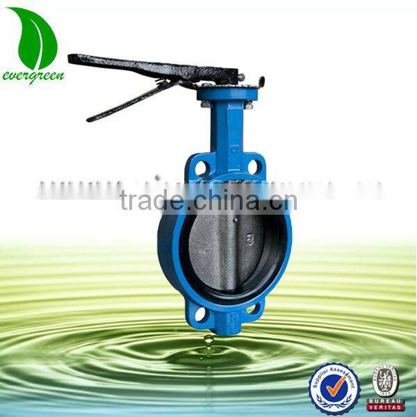 Good Quality cast iron water butterfly valve with round handle
