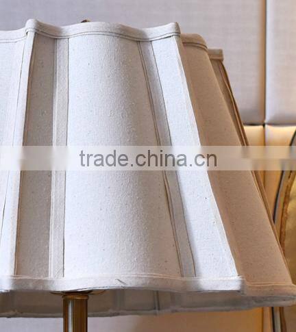 Black marble lamp body brass decoration bottom fabric lampshade table lamp