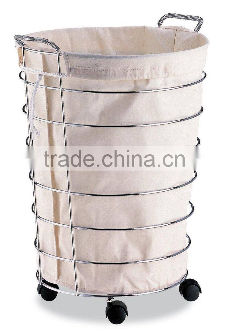 Jumbo Laundry Basket with Canvas Bag