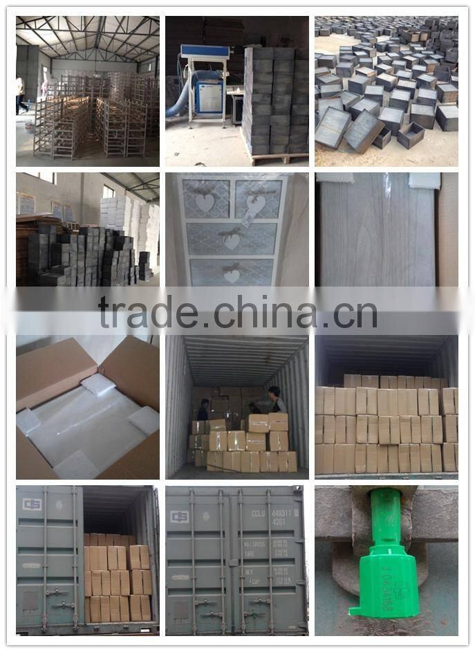 Shabby Chic Wooden Storage chest Fully Assembled Wood living cabinet with White Hanging Hearts Handles