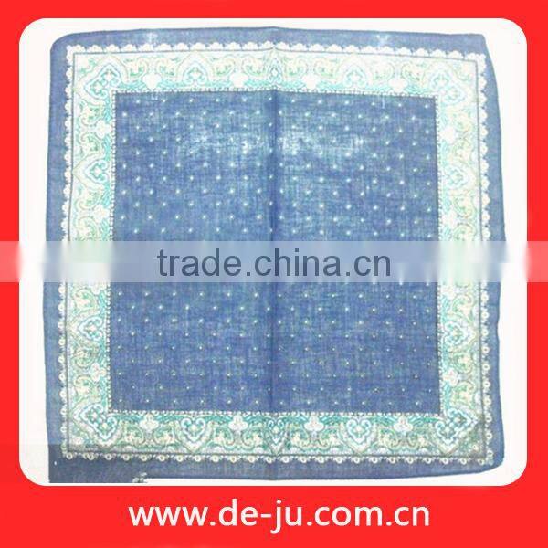 White Printing Embroidery Cotton Handkerchief