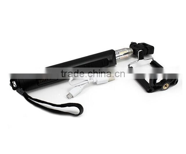 2014 Factory supply self timer bluetooth selfie stick monopod with zoom for iphone and Andriod