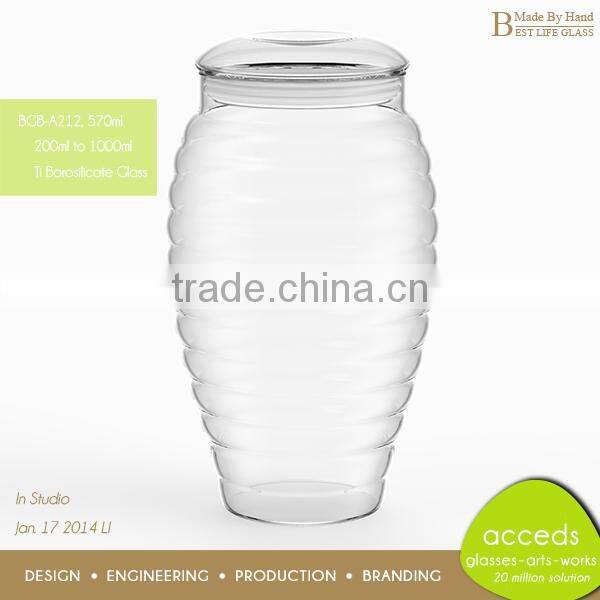 Personalized Round Shape Borosilicate Glass Candy Jar
