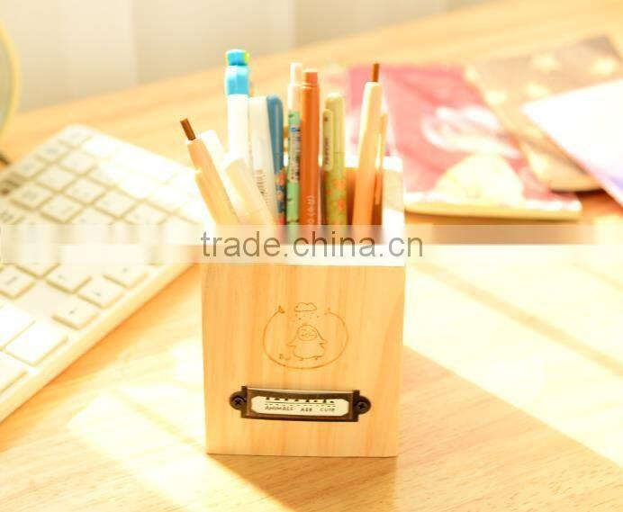 Hot Sale Custom cheap wooden pen container
