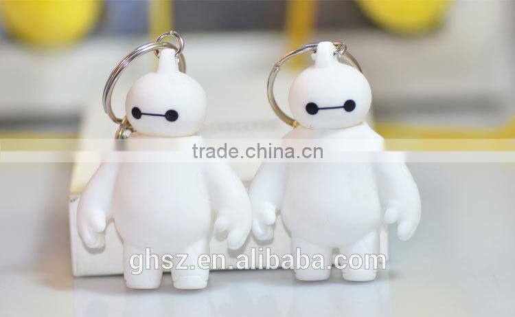 Guo hao wholesale custom big hero pvc key chain
