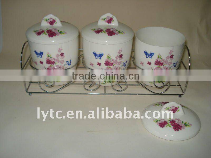 round ceramic spice jar