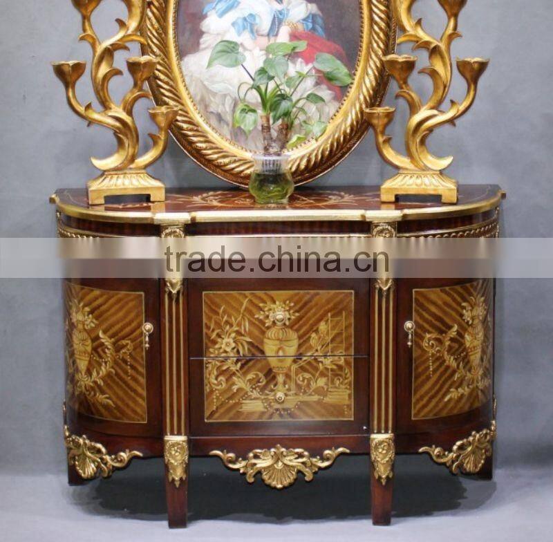 Indian Living Room Wood Carving Furniture Cabinet In Wood top