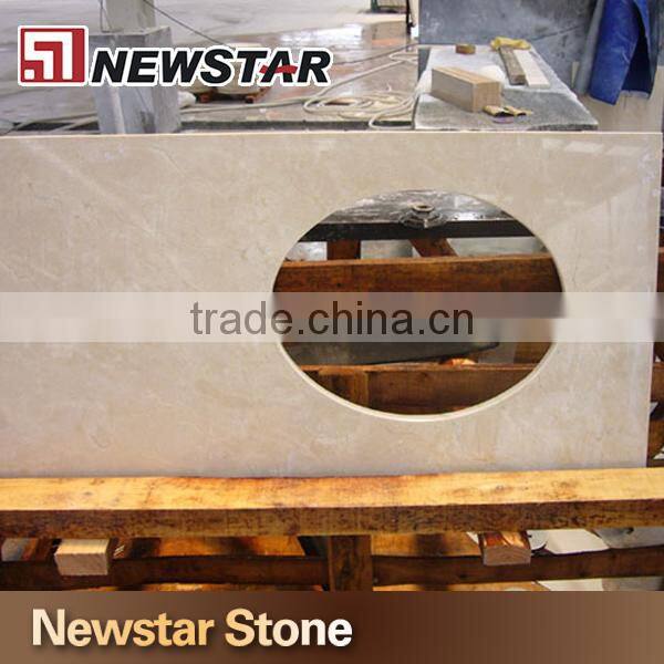 Chinese polished creama marfil precut kitchen countertop