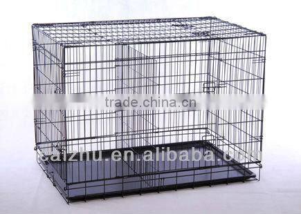 Double Door Dog Crates and cages stainless kennel