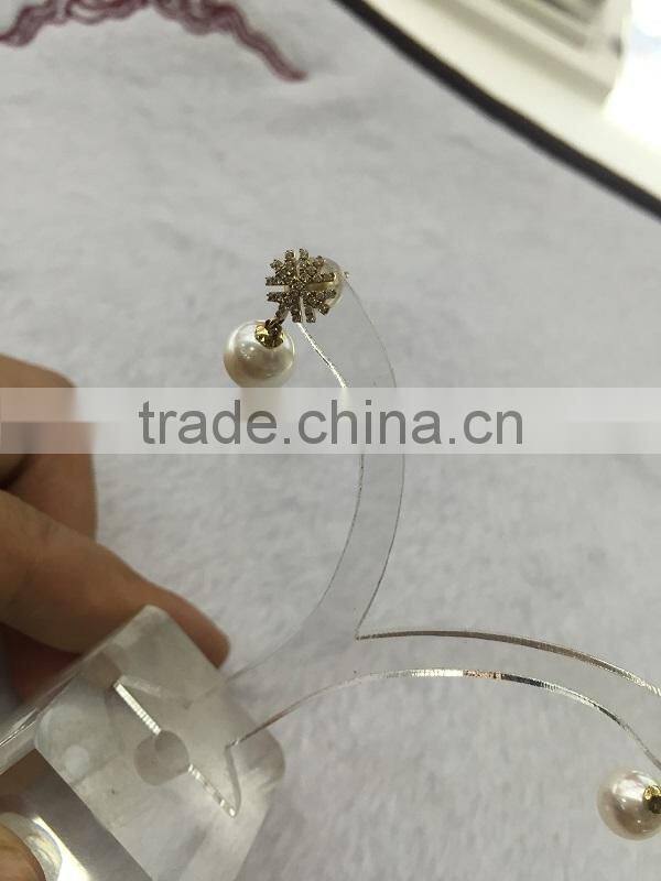 cheap 14k gold 8.5-9 mm white akoya pearl earrings