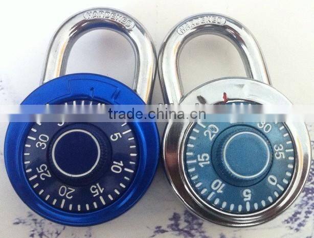 Zinc alloy round sharped combination padlock 50 mm, number lock
