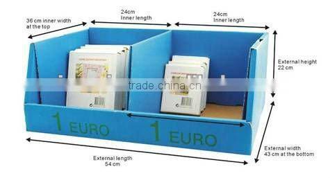 Supermarket multi-cells corrugated cardboard display pallet for party items