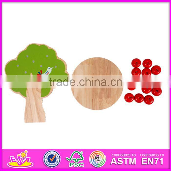 2016 new design children toy wooden magnetic apple tree W01A091