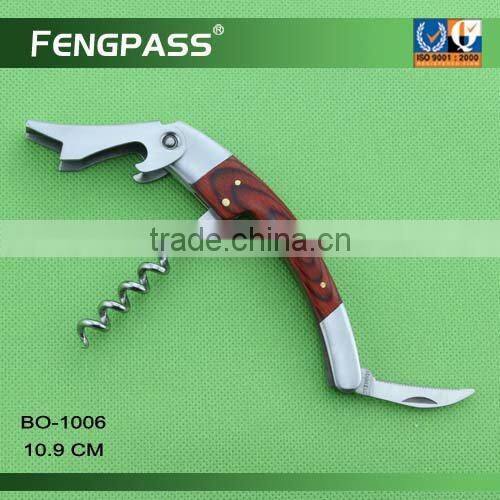 Promotional metal wine bottle opener , wine corkscrew BO-1003